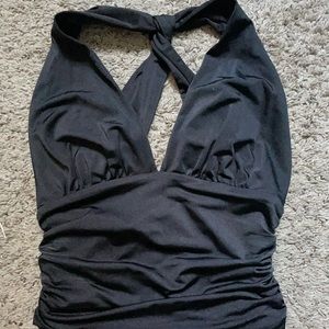 Guess brand midriff crop top, size small, black